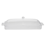 Monogrammed Lucite Long Tray with Cover