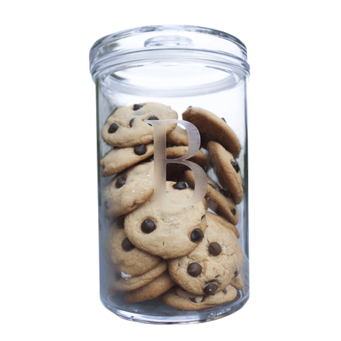 Engraved Lucite Round Cookie Jar with Cover - Large