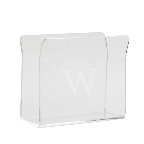 Monogrammed Lucite Napkin Holder