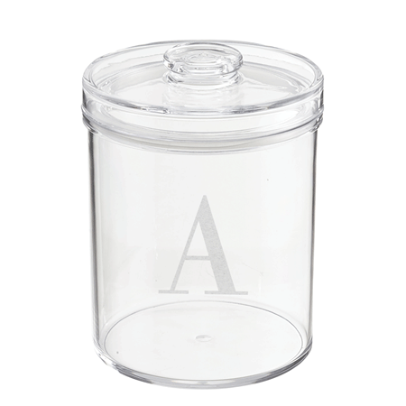 Engraved Lucite Round Cookie Jar with Cover - Medium