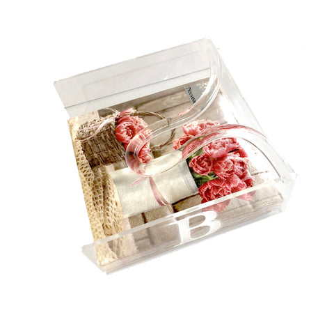 Engraved Lucite Napkin Holder 7"