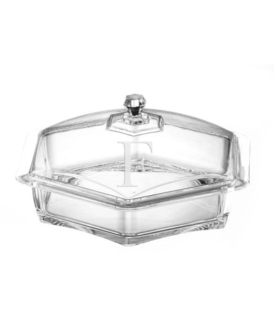 Engraved Lucite Serving Dish with Cover