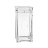 Monogrammed Lucite Square Cookie Jar with cover
