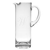 Engraved Glass Pitcher