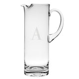 Engraved Glass Pitcher