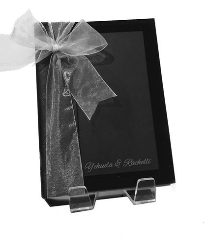 Engraved 5x7 Kallah Album on Lucite Stand