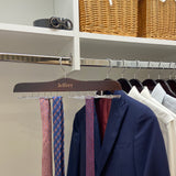 Engraved Wood Hanger Gift Package includes 1 tie hanger 3 suit hangers and 3 shirt hangers