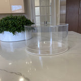 Lucite and Marble 10.5” Cake Tray with cover